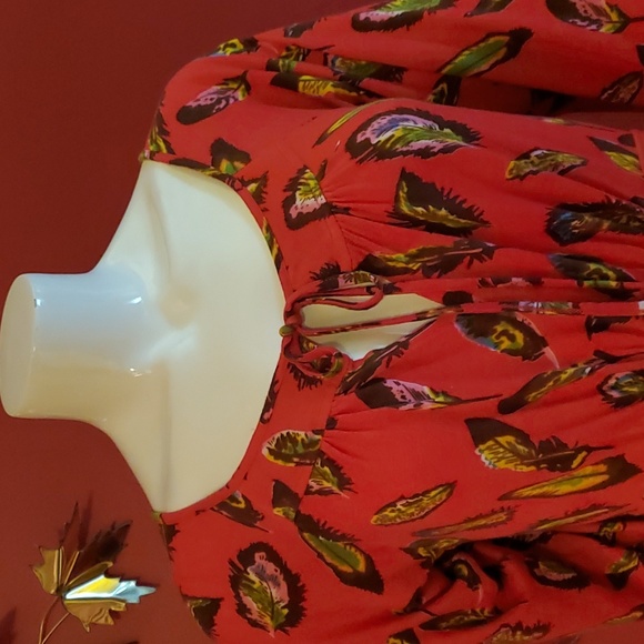 From England: Ruby Rocks Dress Feather Motif Size S - Picture 4 of 11